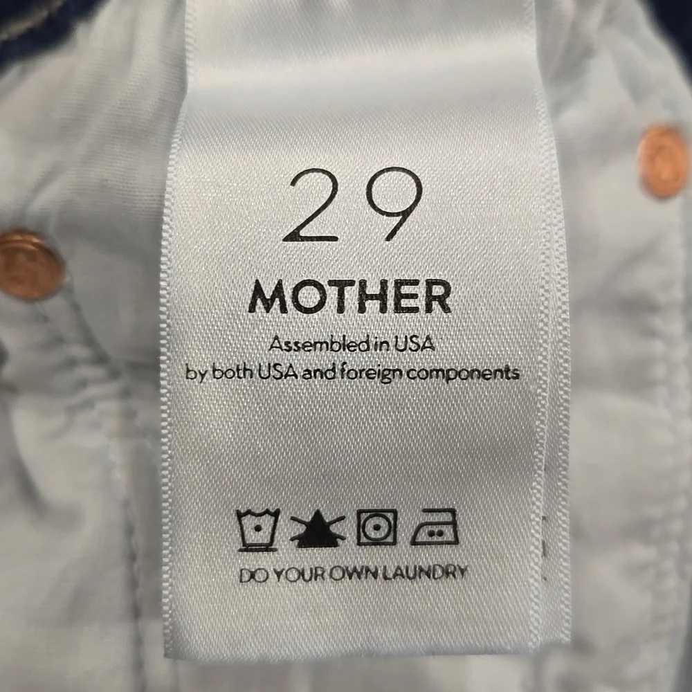 Mother Double Fray Vagabond‎ Jeans in Take The Edge Off Size 30 Distressed USA